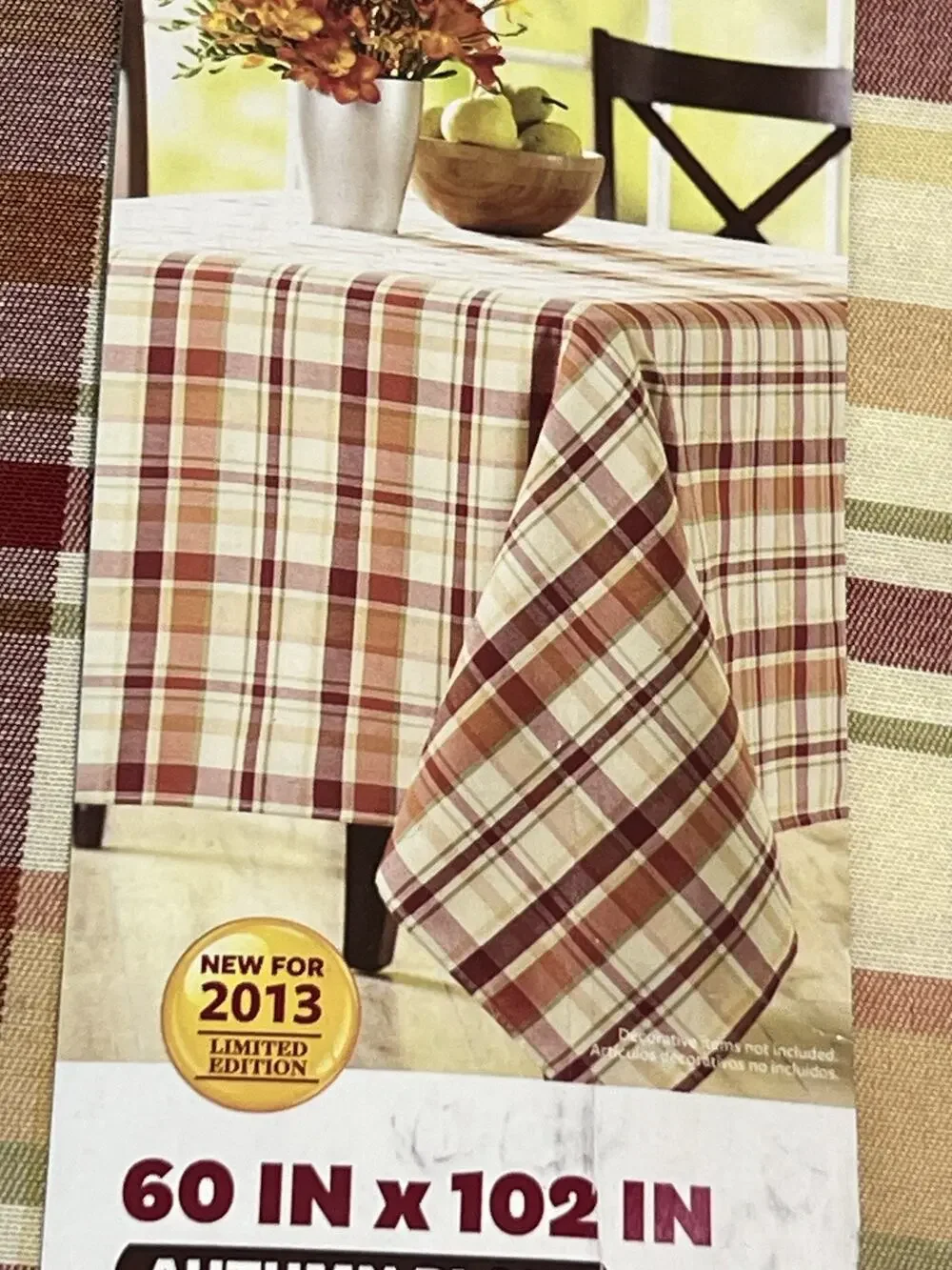 Better Homes Autumn Plaid 60X102 Cotton Blend Woven Tablecloth Limited Edition